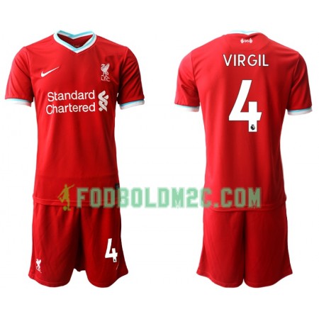 Liverpool Virgil van Dijk 4 Børn Hjemmebanesæt 2020/21  Kortærmet (+ Korte bukser)